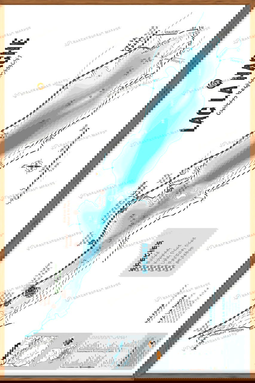 FCRBC97 Lac la Hache  - Wall Map - Backroad Maps