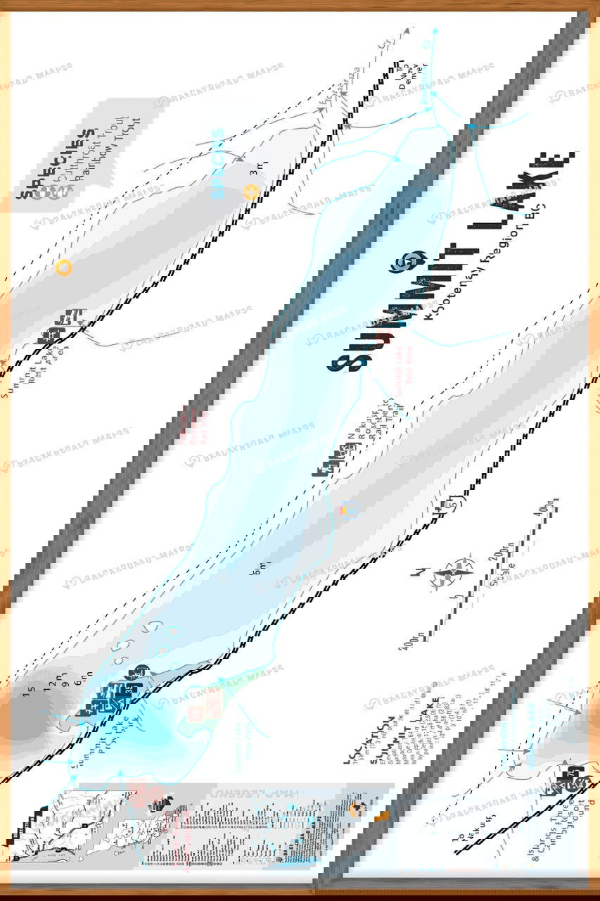 FKRBC101 Summit Lake - Nakusp - Wall Map - Backroad Maps