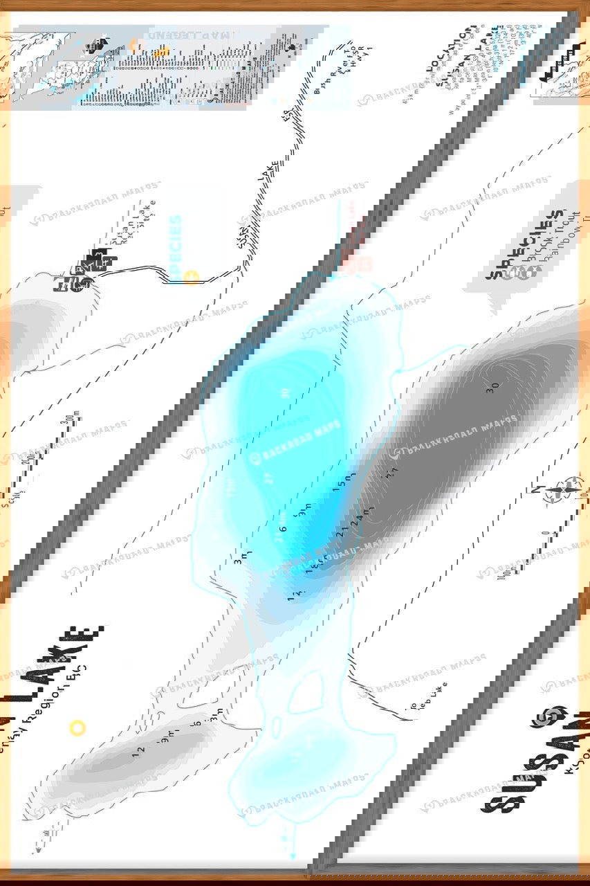 FKRBC104 Susan Lake - Wall Map - Backroad Maps