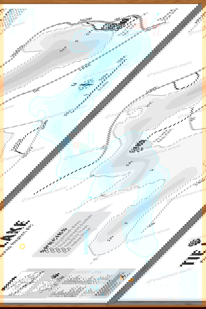 FKRBC106 Tie Lake - Wall Map - Backroad Maps