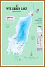 FKRBC112 Wee Sandy Lake - Wall Map - Backroad Maps