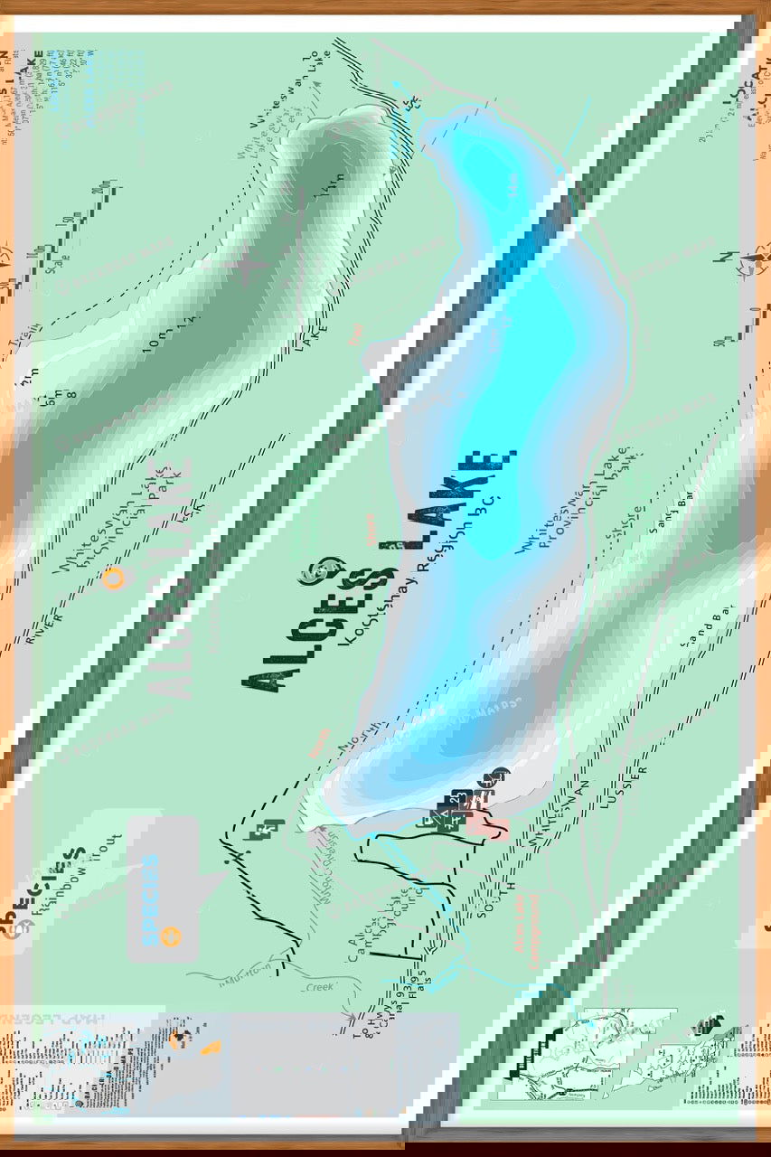 FKRBC21 Alces Lake - Wall Map - Backroad Maps