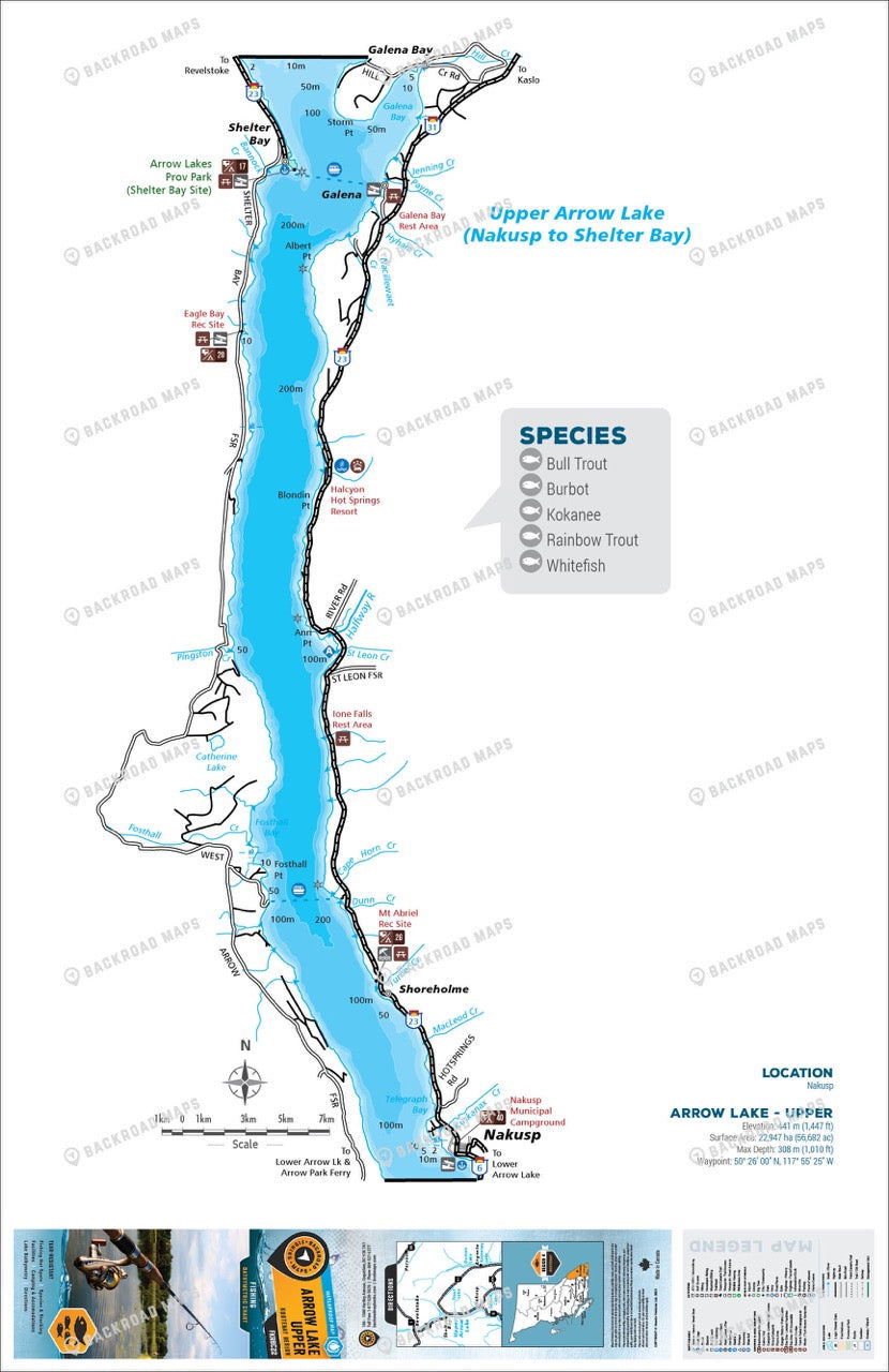 FKRBC22 Arrow Lake - Upper - Backroad Maps