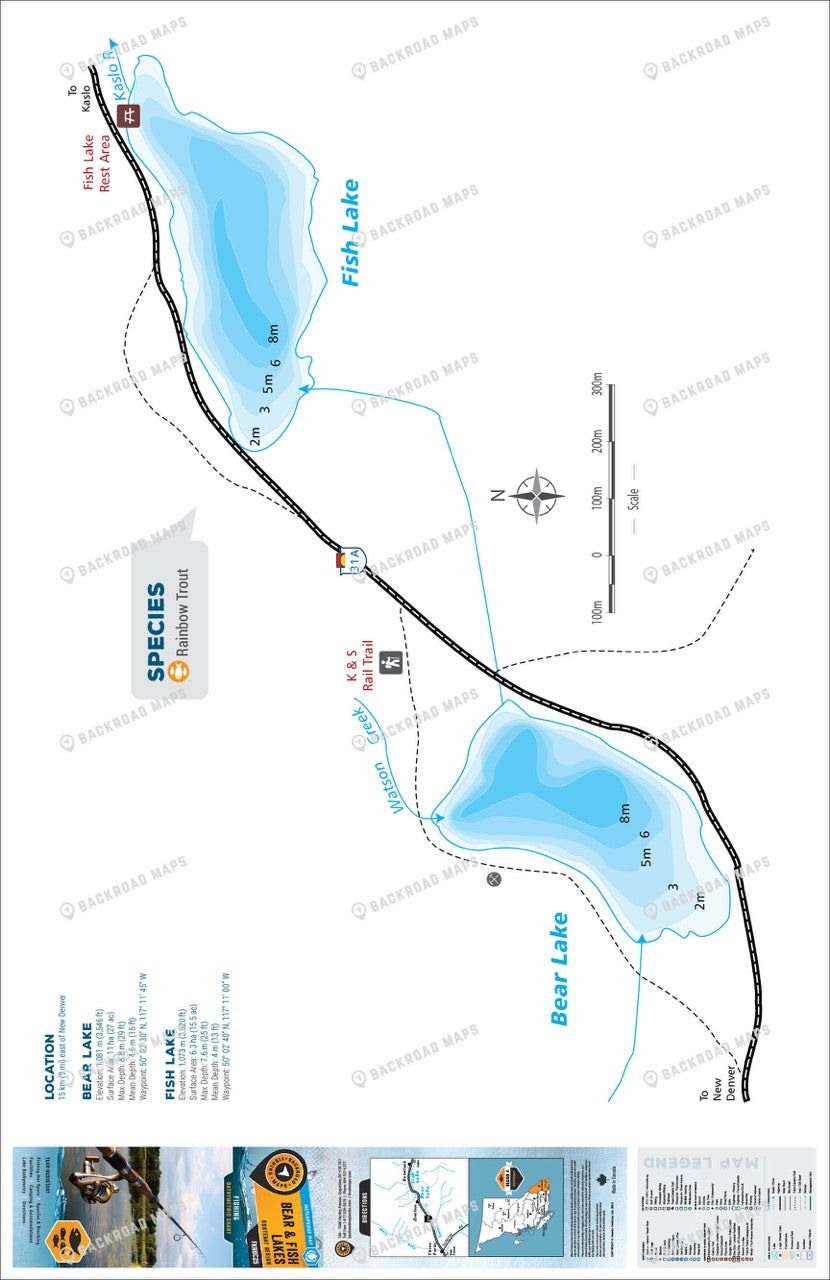 FKRBC25 Bear & Fish Lakes - Backroad Maps