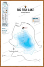 FKRBC29 Big Fish (Dunbar) Lake - Wall Map - Backroad Maps