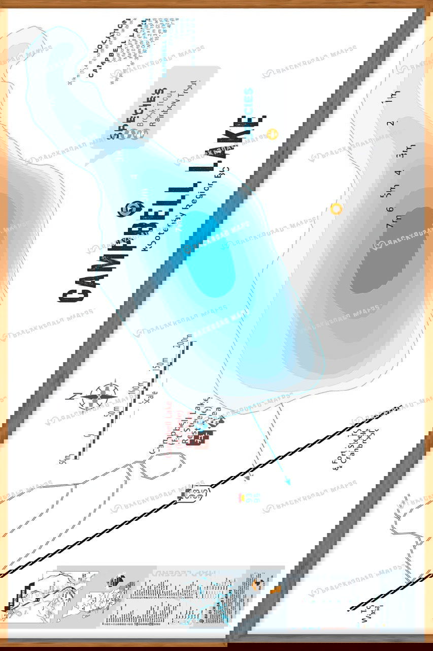 FKRBC37 Campbell Lake - Wall Map - Backroad Maps