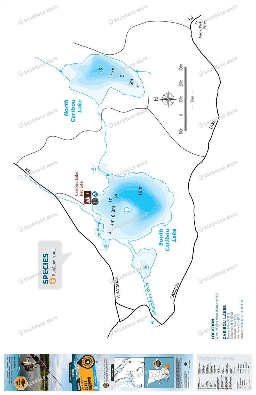 FKRBC38 Caribou Lakes - Backroad Maps