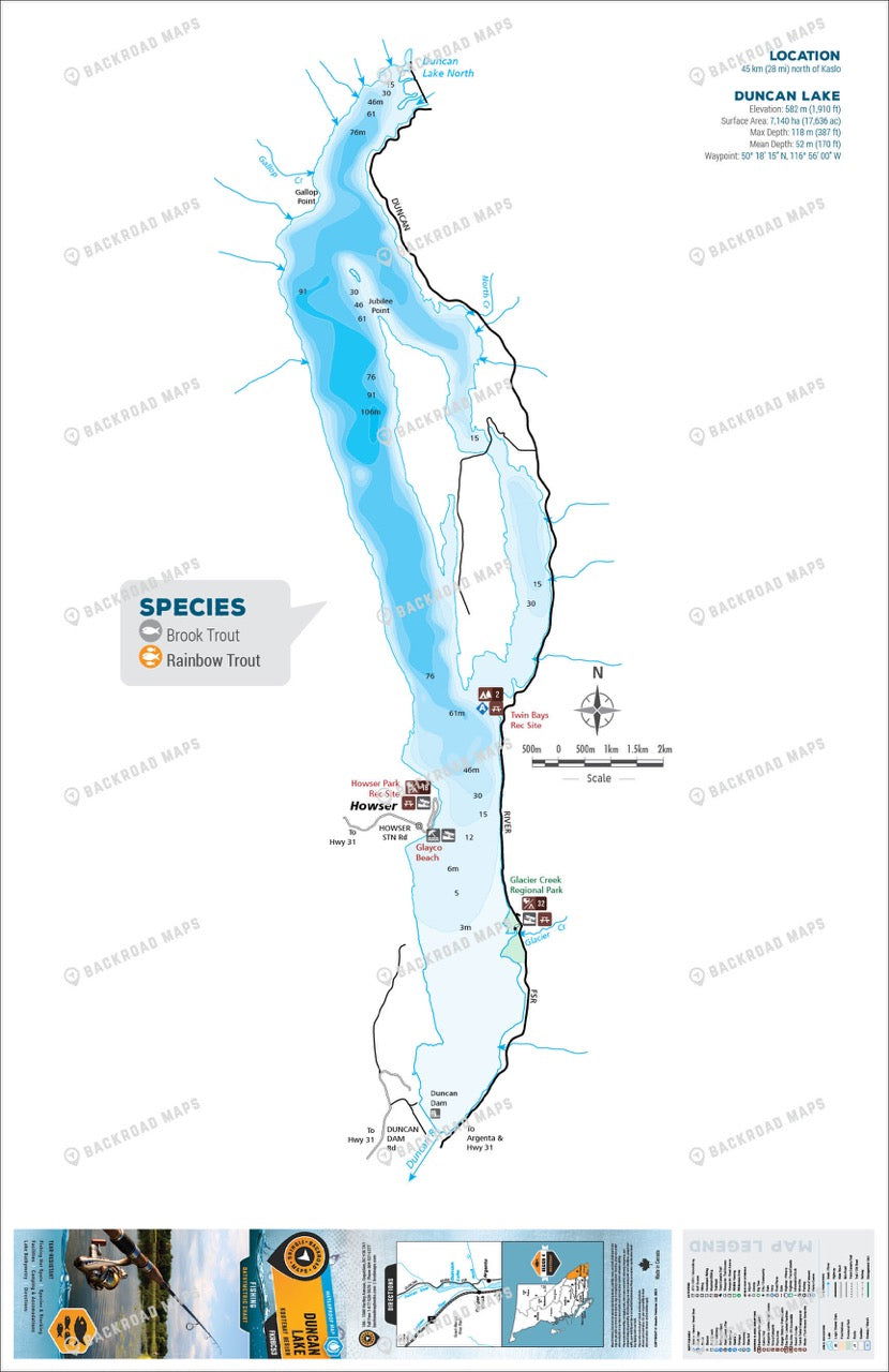 FKRBC53 Duncan (Reservoir) Lake - Backroad Maps