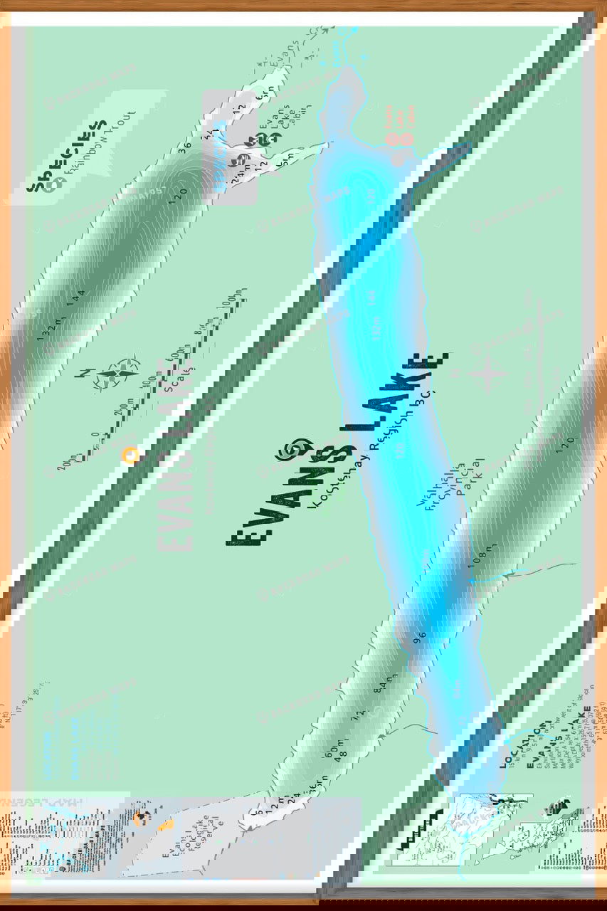 FKRBC59 Evans Lake - Wall Map - Backroad Maps