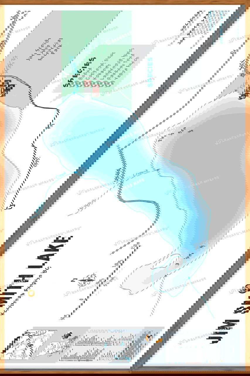 FKRBC65 Jim Smith Lake - Wall Map - Backroad Maps