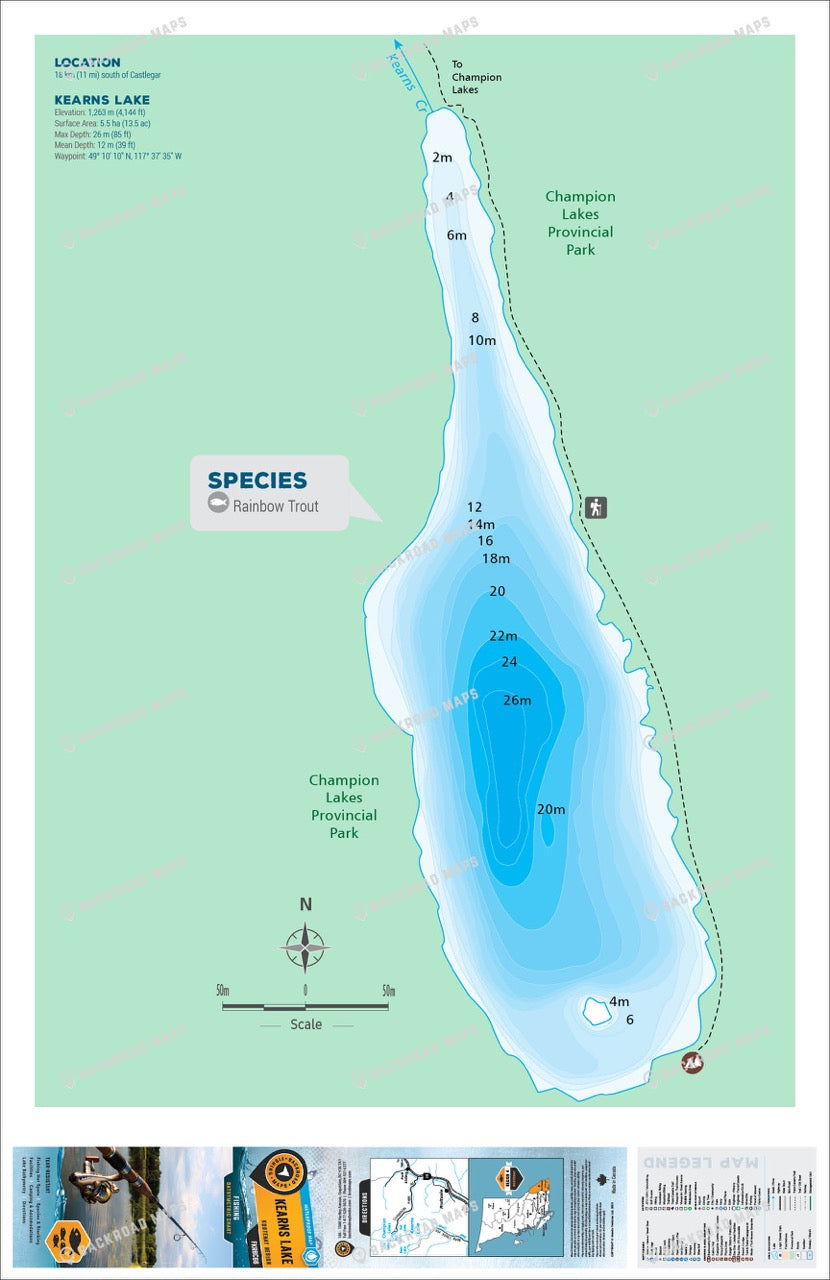 FKRBC66 Kearns Lake - Backroad Maps