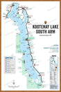 FKRBC68 Kootenay Lake - South - Wall Map - Backroad Maps
