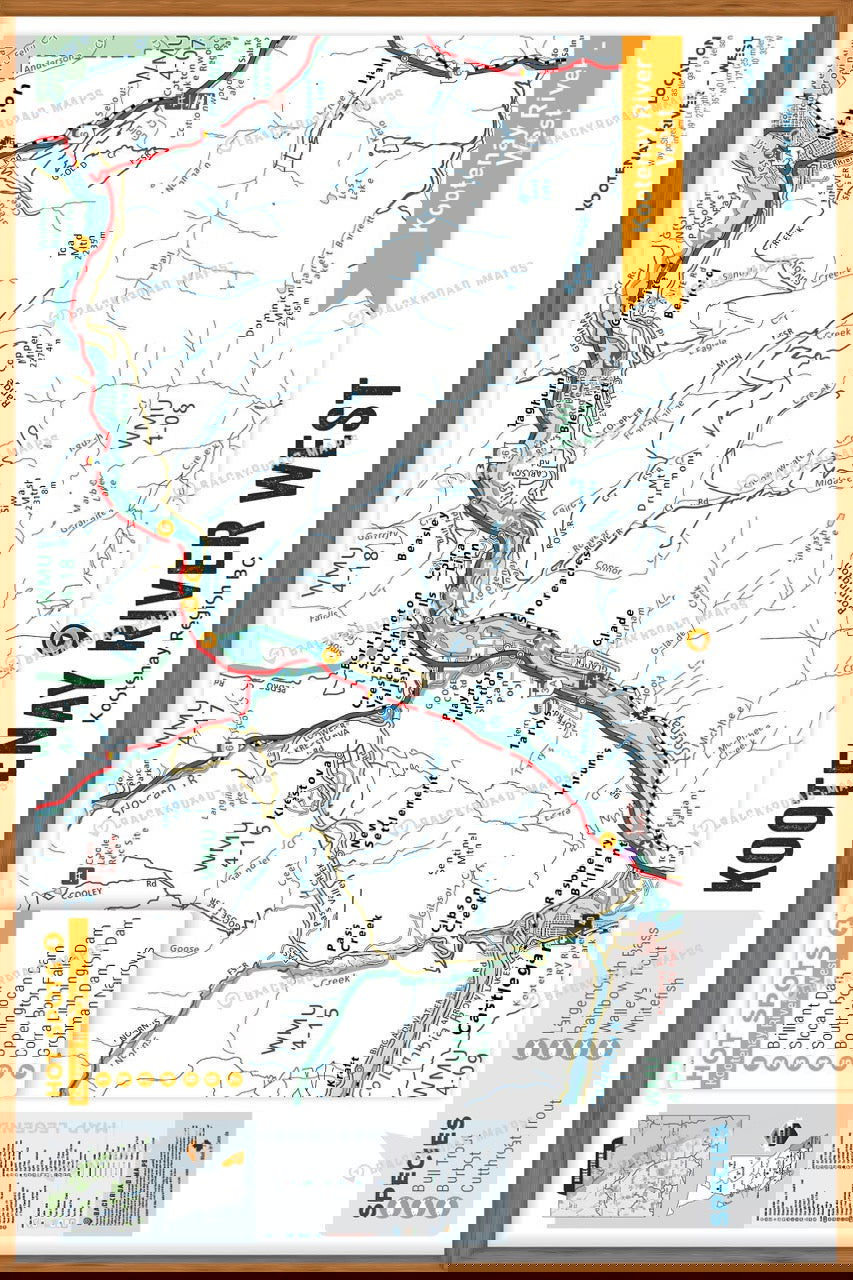 FKRBC70 Kootenay River - West - Wall Map - Backroad Maps