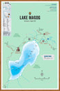 FKRBC73 Lake Magog - Wall Map - Backroad Maps