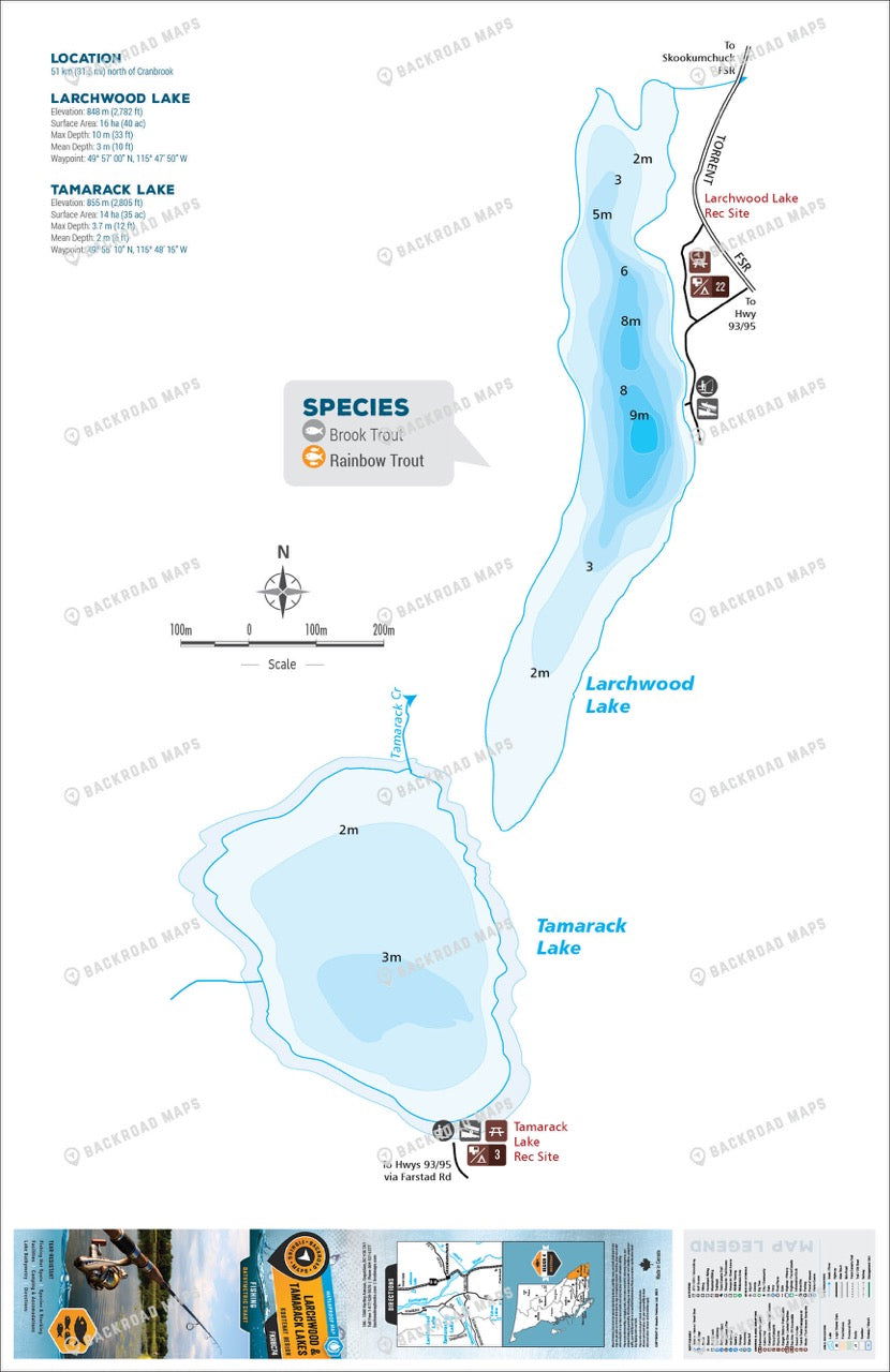 FKRBC74 Larchwood & Tamarack Lakes - Backroad Maps