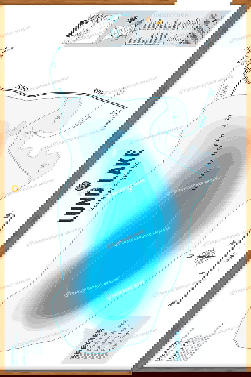 FKRBC80 Lund Lake - Wall Map - Backroad Maps