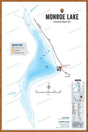 FKRBC84 Monroe Lake - Wall Map - Backroad Maps