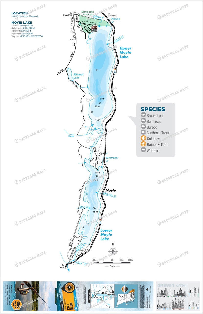 FKRBC85 Moyie Lake - Backroad Maps