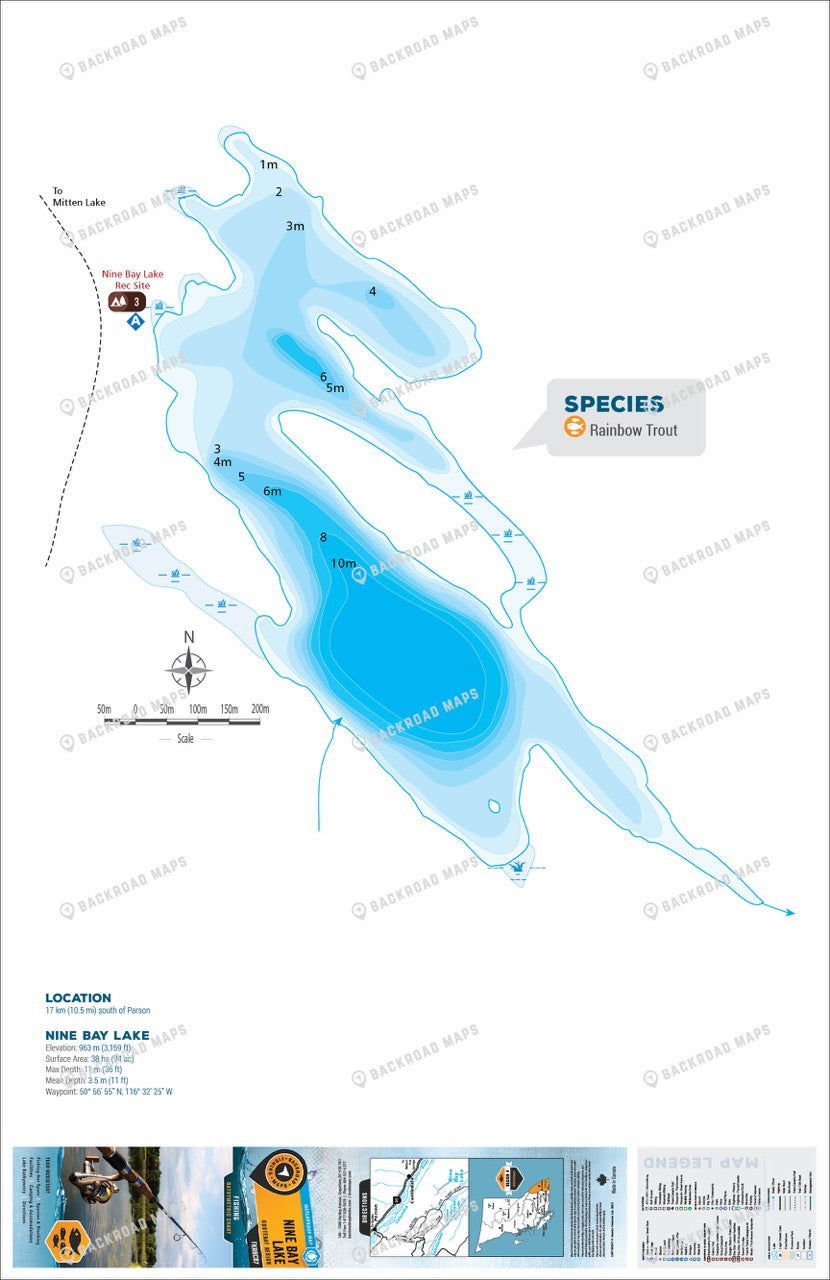 FKRBC87 Nine Bay Lake - Backroad Maps