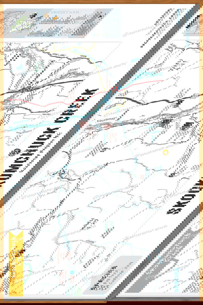 FKRBC96 Skookumchuck Creek - Wall Map - Backroad Maps