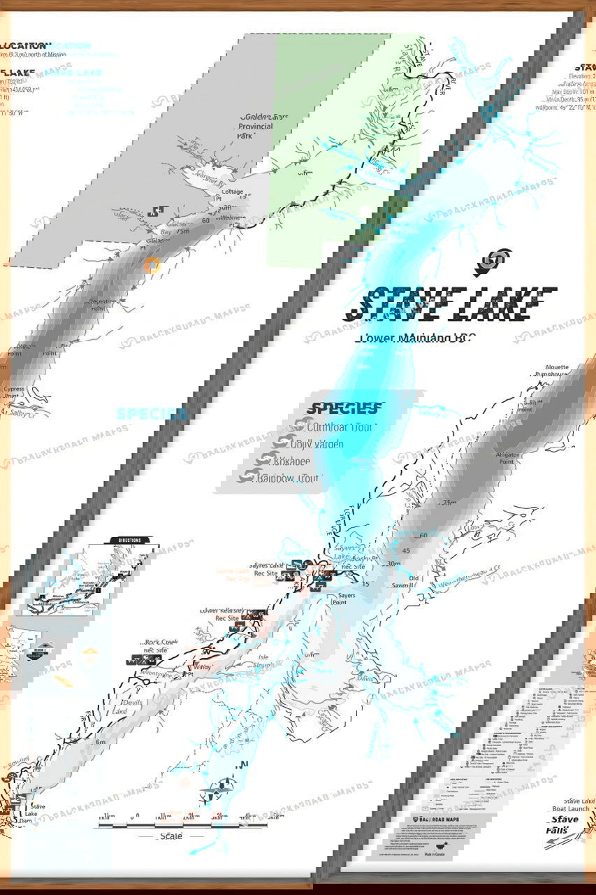 FLMBC103 Stave River - Wall Map - Backroad Maps