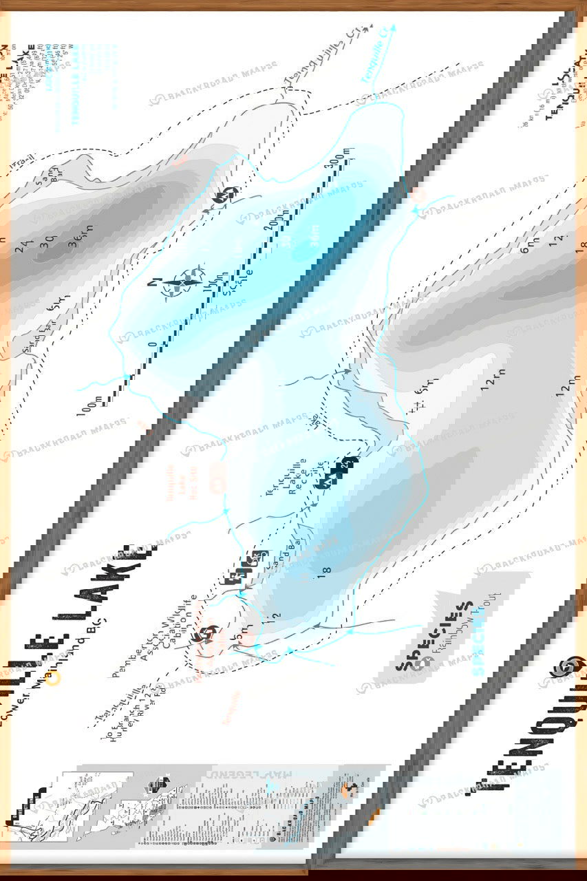 FLMBC108 Tenquille Lake - Wall Map - Backroad Maps