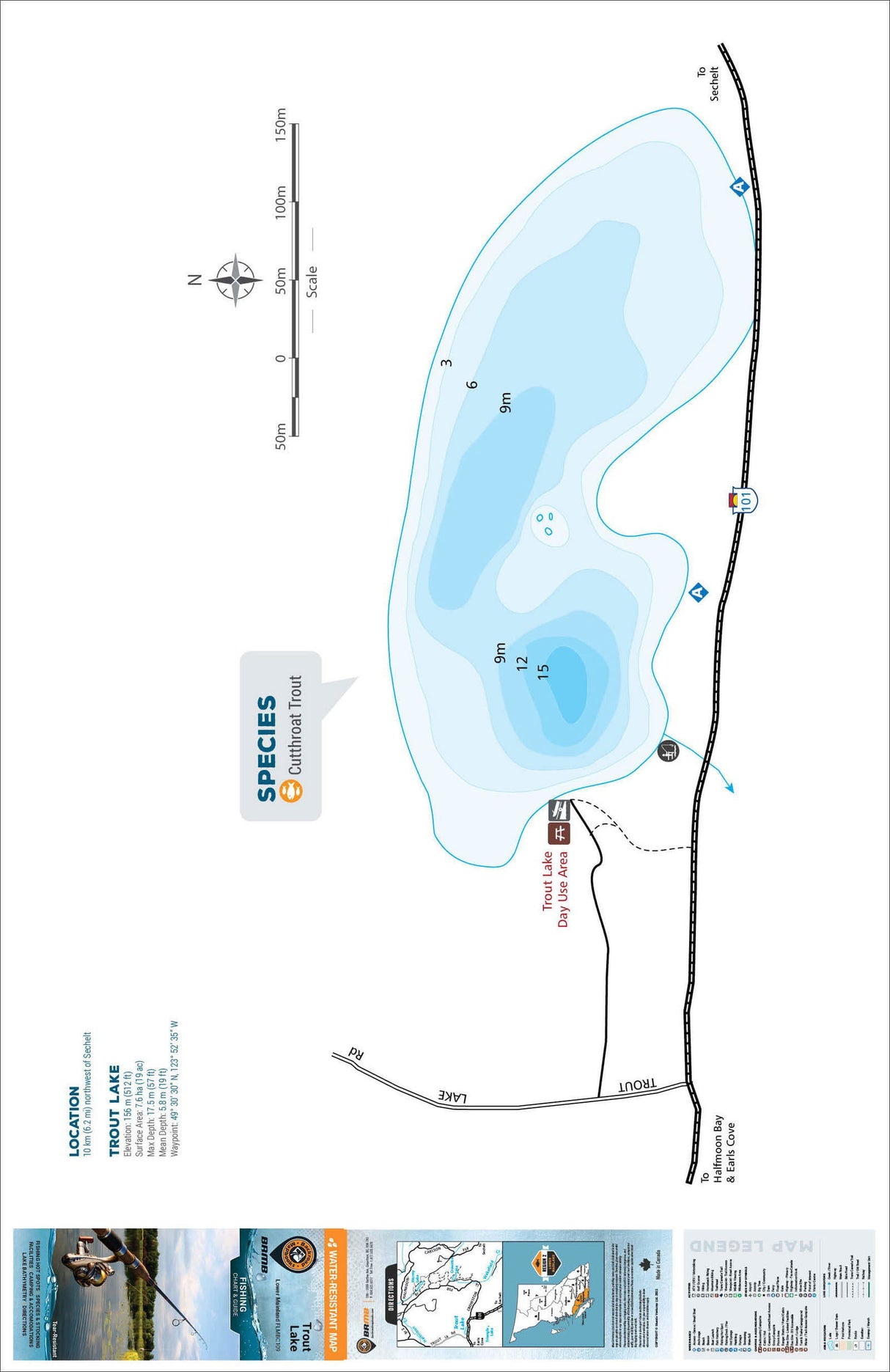 FLMBC109 Trout Lake - Sunshine Coast - Backroad Maps