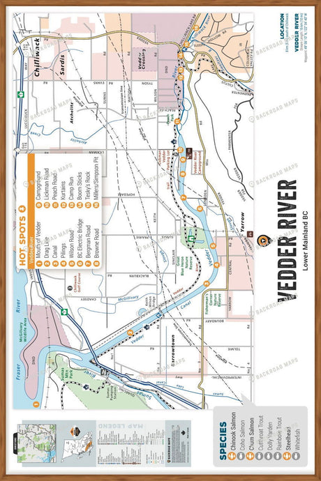 FLMBC110 Vedder River - Wall Map - Backroad Maps