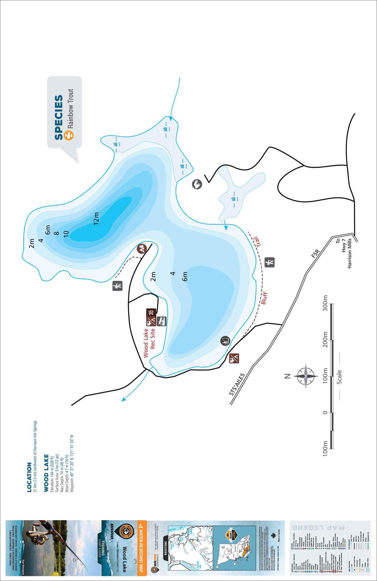 FLMBC115 Wood Lake - Harrison Area - Backroad Maps