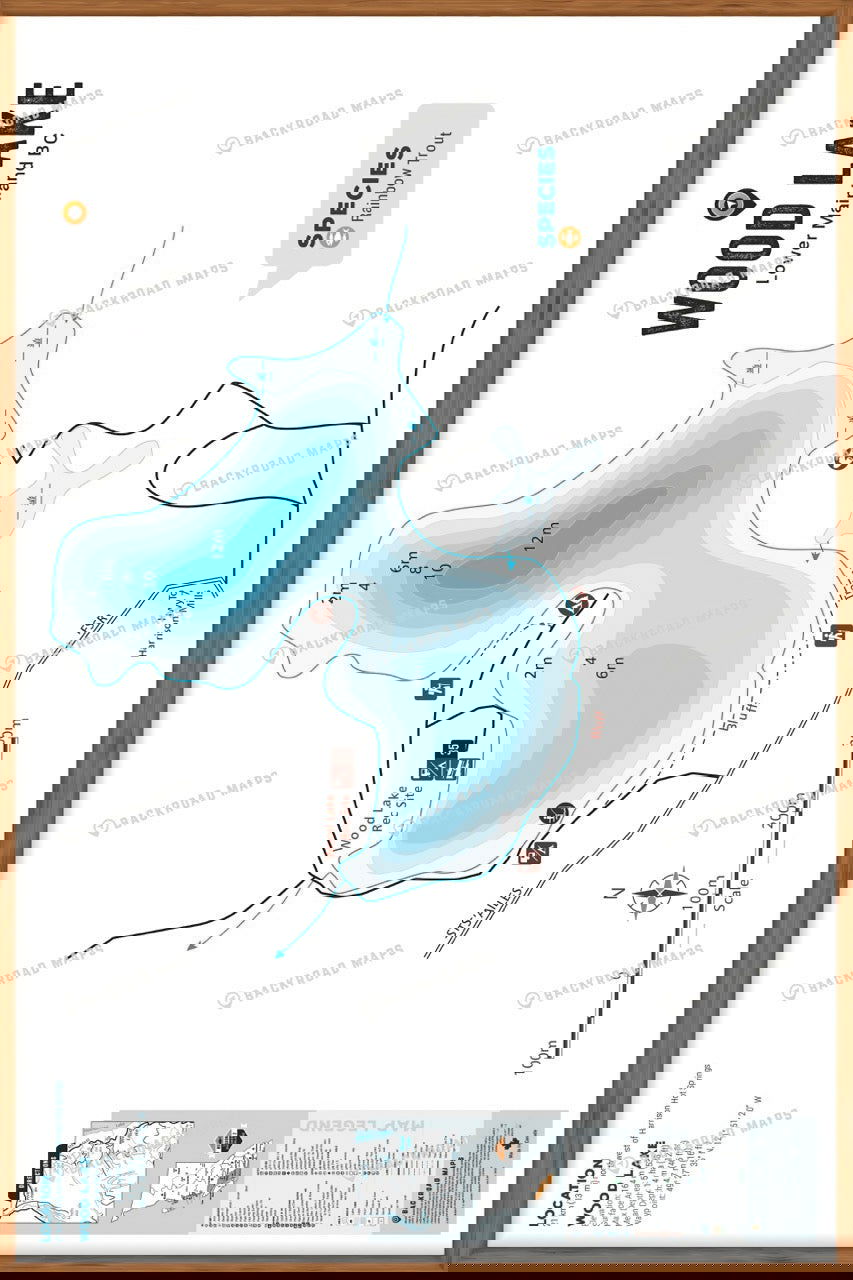 FLMBC115 Wood Lake - Harrison Area - Wall Map - Backroad Maps