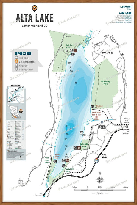 FLMBC25 Alta Lake - Wall Map - Backroad Maps