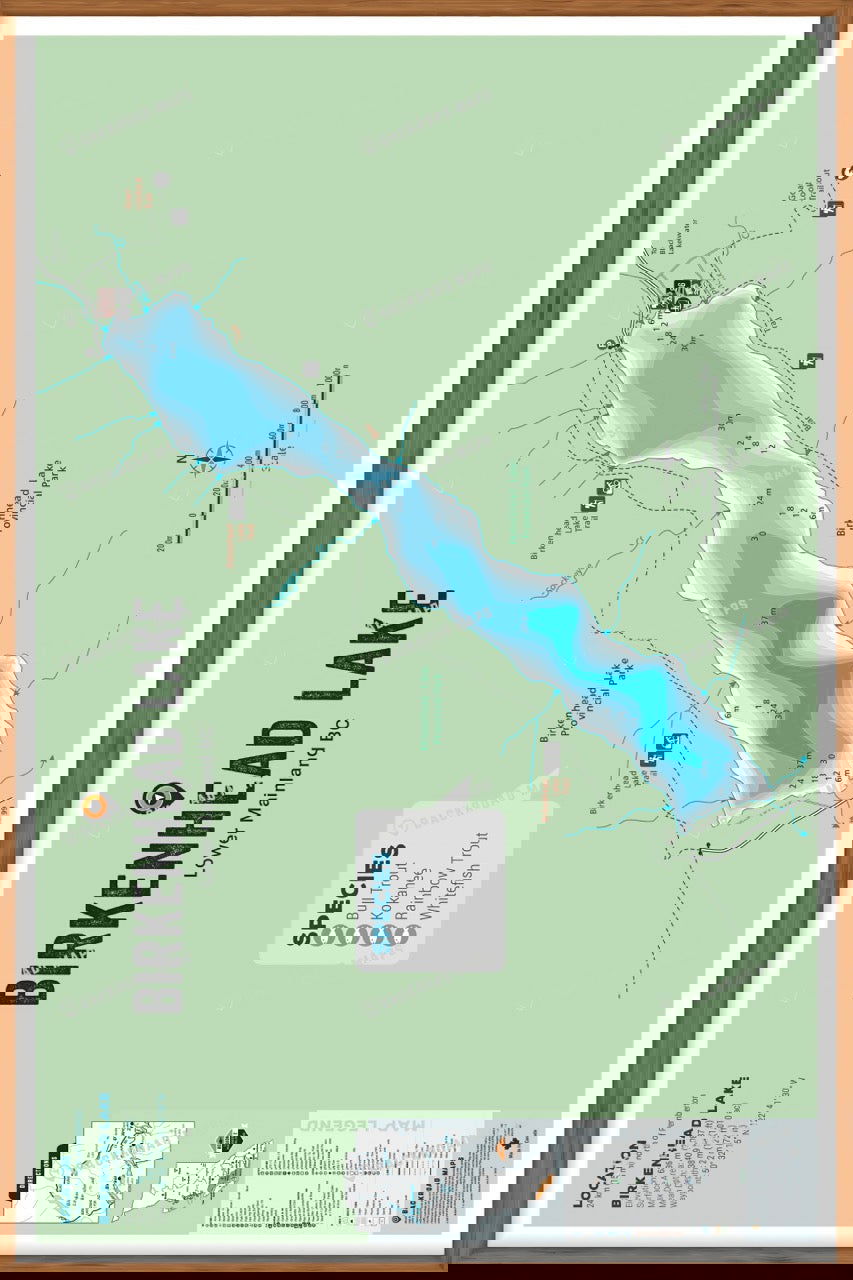 FLMBC26 Birkenhead Lake - Wall Map - Backroad Maps