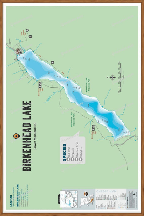 FLMBC26 Birkenhead Lake - Wall Map - Backroad Maps