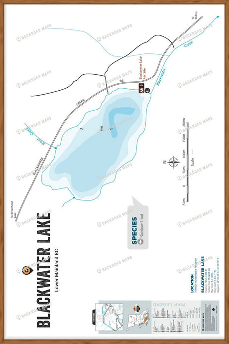 FLMBC28 Blackwater Lake - Wall Map - Backroad Maps