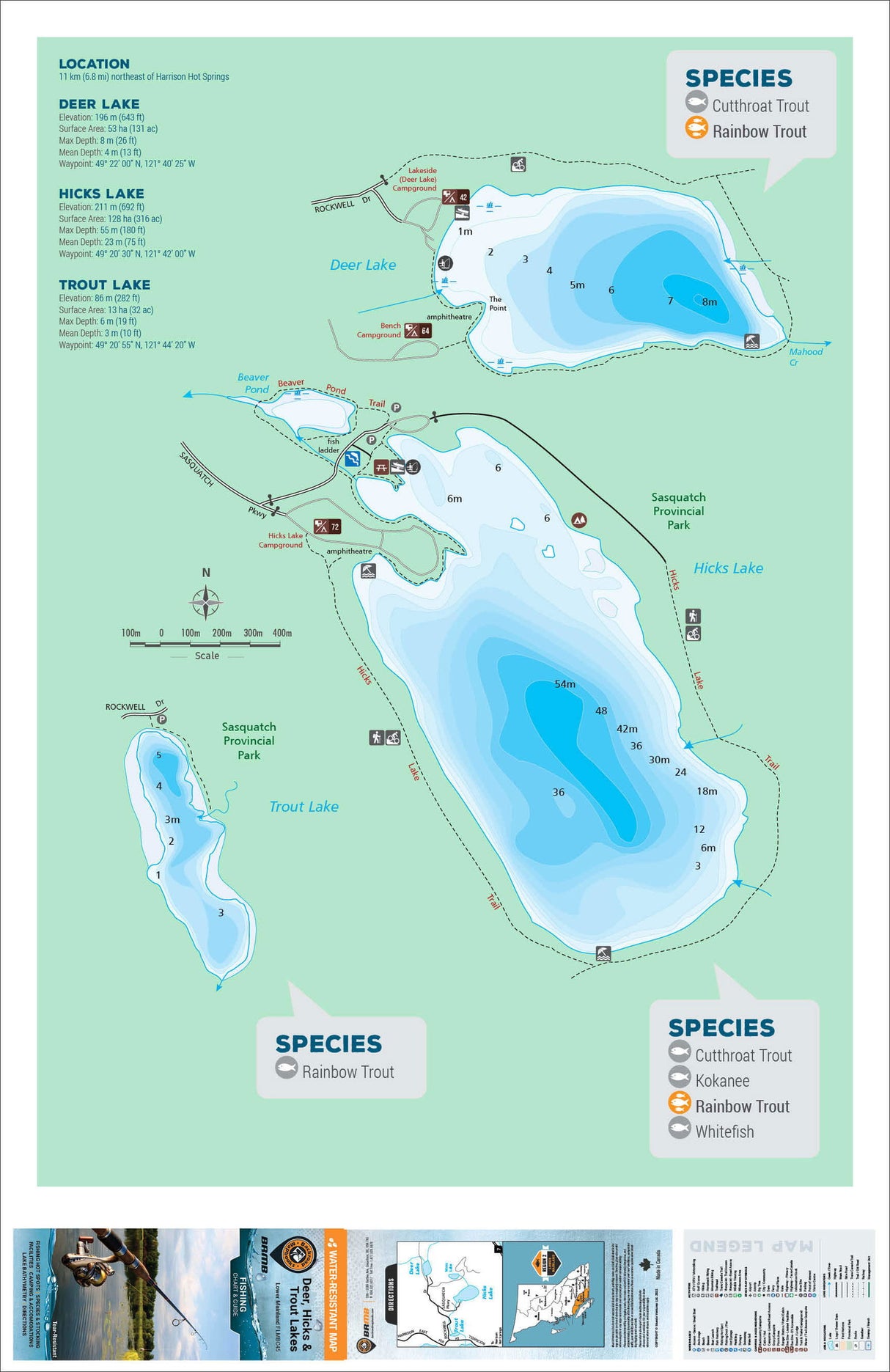 FLMBC45 Deer, Hicks, & Trout Lakes - Backroad Maps