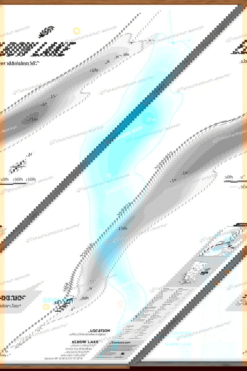 FLMBC47 Elbow Lake - Wall Map - Backroad Maps