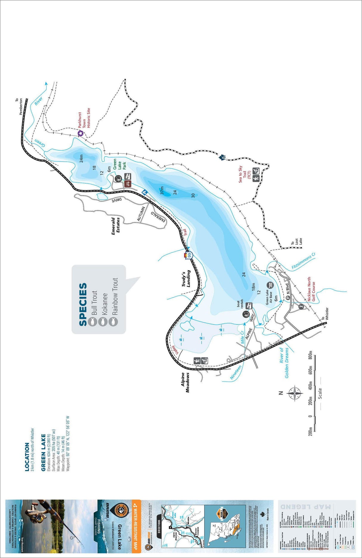 FLMBC55 Green Lake - Whistler Area - Backroad Maps