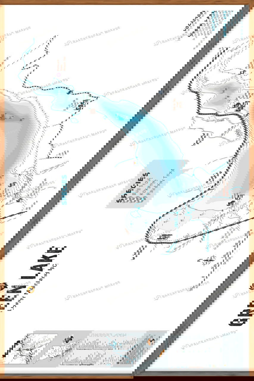 FLMBC55 Green Lake - Whistler Area - Wall Map - Backroad Maps