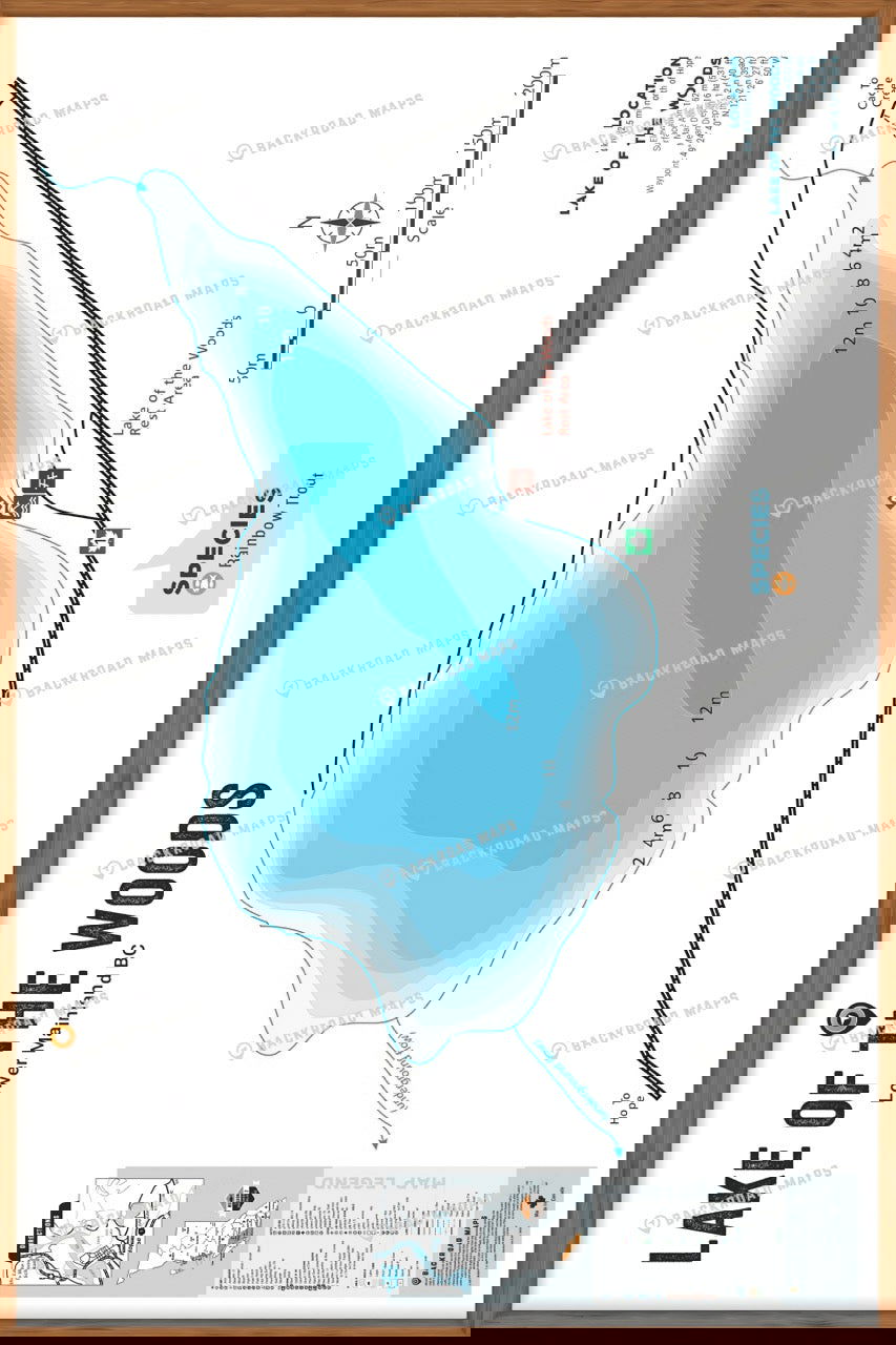 FLMBC71 Lake of the Woods (Schkam) - Wall Map - Backroad Maps