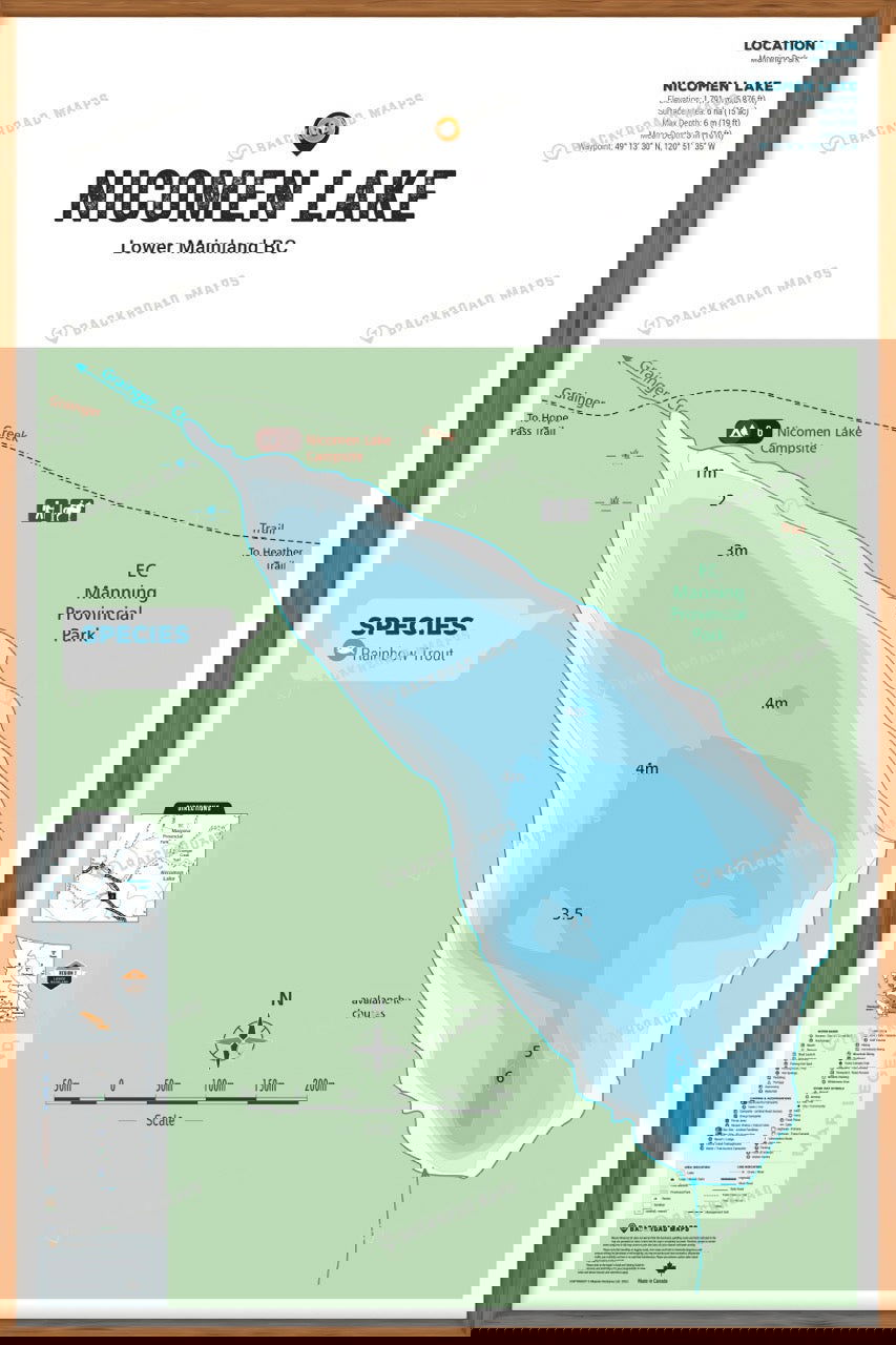 FLMBC85 Nicomen Lake - Wall Map - Backroad Maps