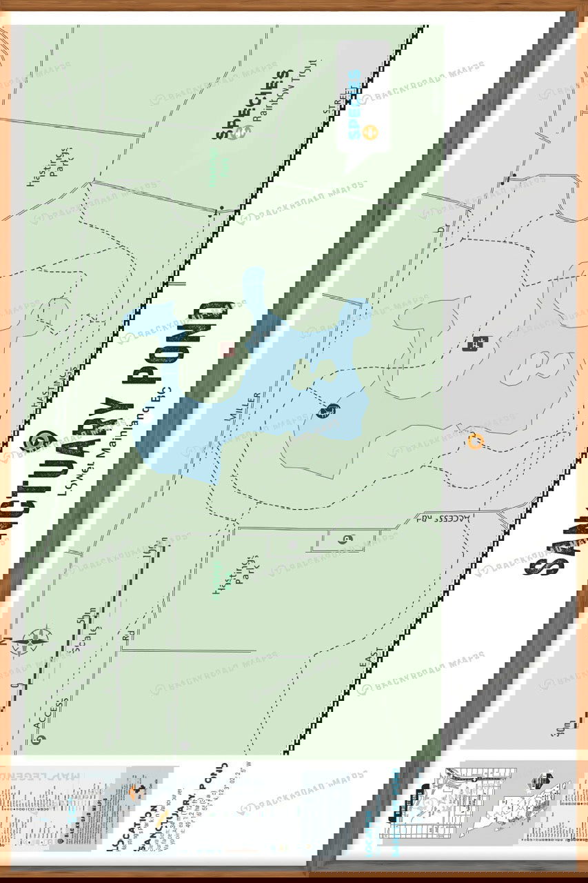 FLMBC94 Sanctuary Pond - Wall Map - Backroad Maps