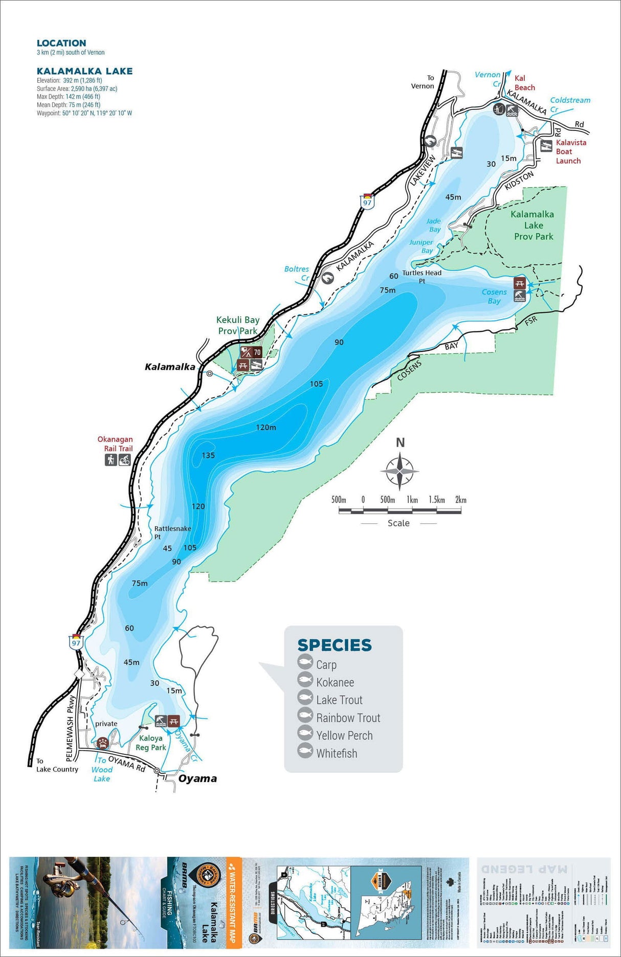 FTOBC100 Kalamalka Lake - Backroad Maps