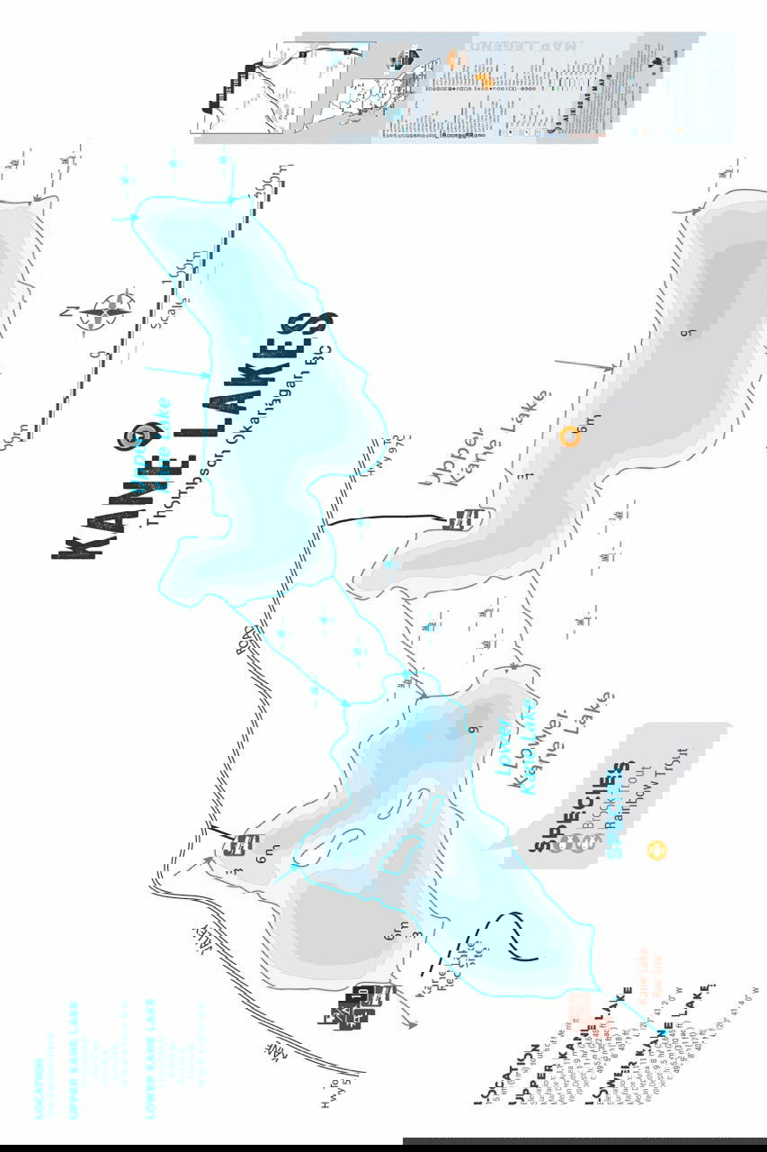 FTOBC102 Kane Lakes - Wall Map - Backroad Maps