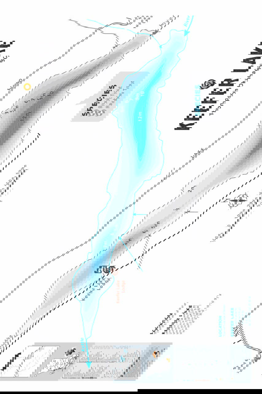 FTOBC103 Keefer Lake - Wall Map - Backroad Maps