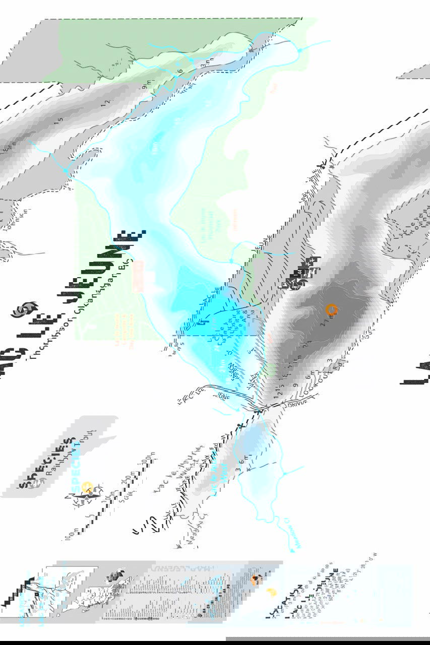 FTOBC111 Lac Des Roches - Wall Map - Backroad Maps