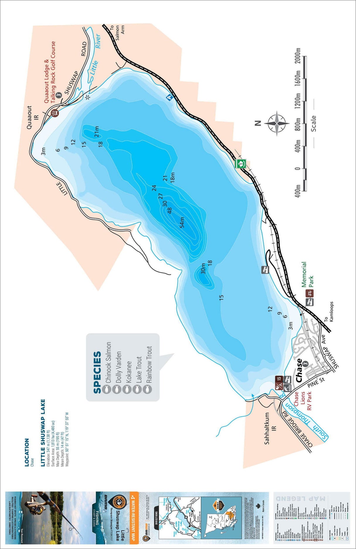 FTOBC117 Little Shuswap Lake - Backroad Maps