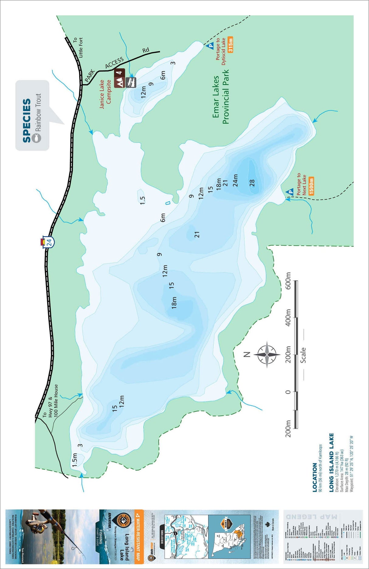 FTOBC121 Long Island Lake - Backroad Maps