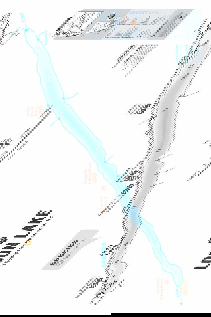 FTOBC122 Loon Lake - Clinton - Wall Map - Backroad Maps