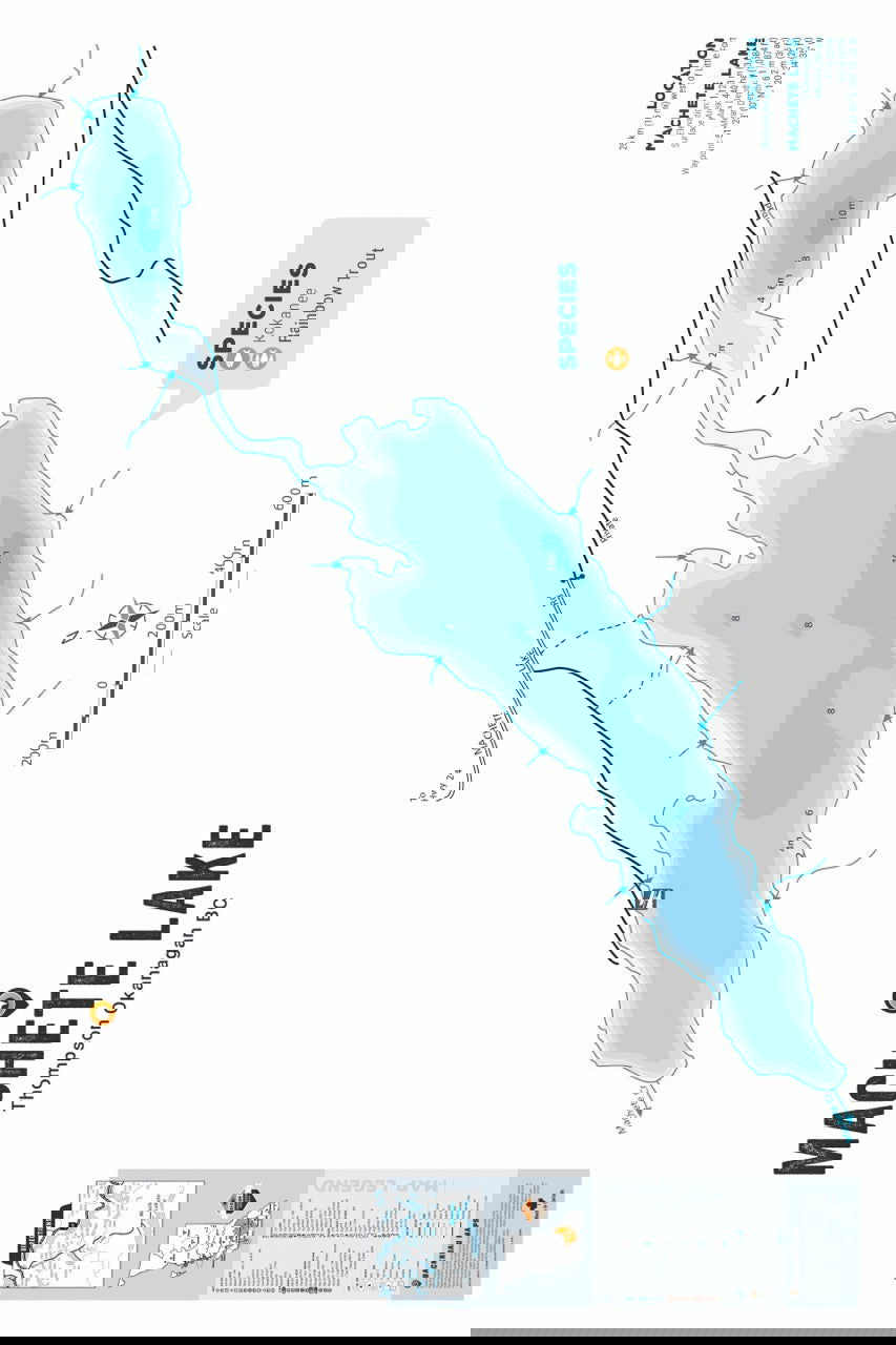 FTOBC125 Machete Lake - Wall Map - Backroad Maps