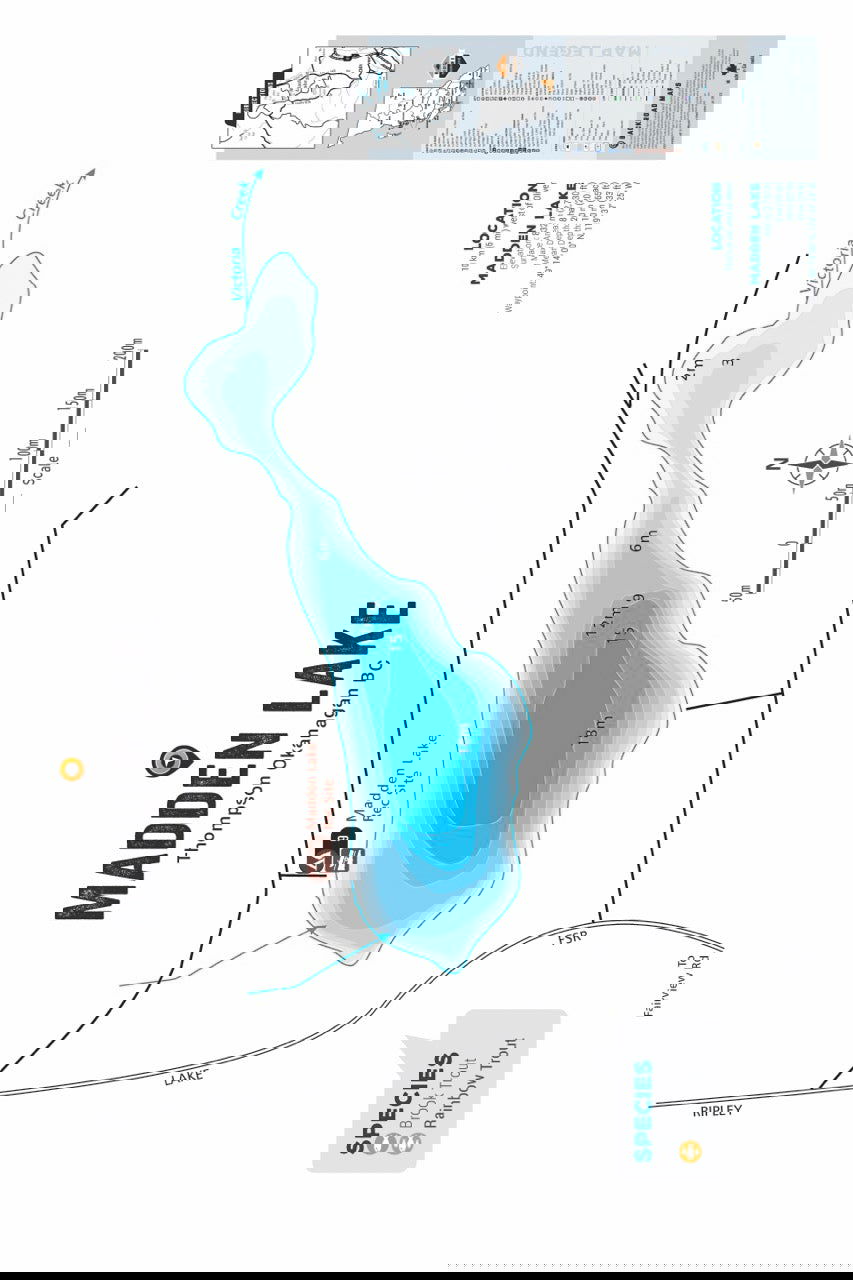 FTOBC126 Madden Lake - Wall Map - Backroad Maps